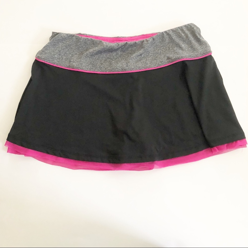 Pink and Black Running Skirt